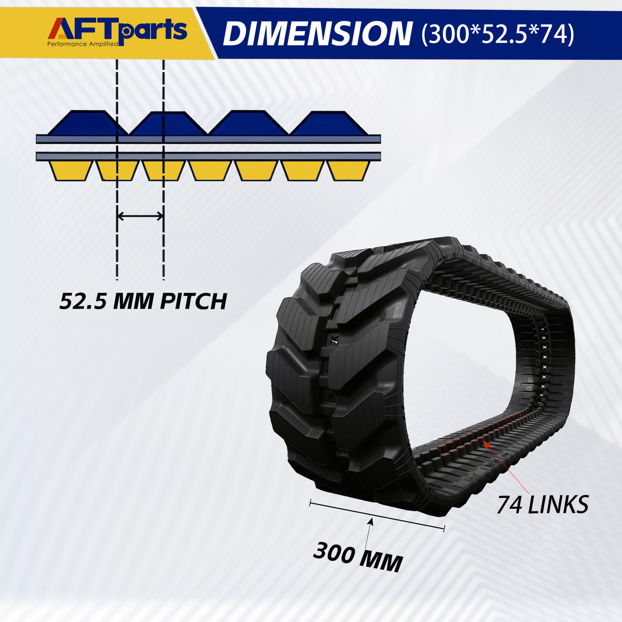 Bobcat 325, 325D, 325G, 328, 328D, 328G ‖ Rubber Tracks ‖ 300x52.5Nx74