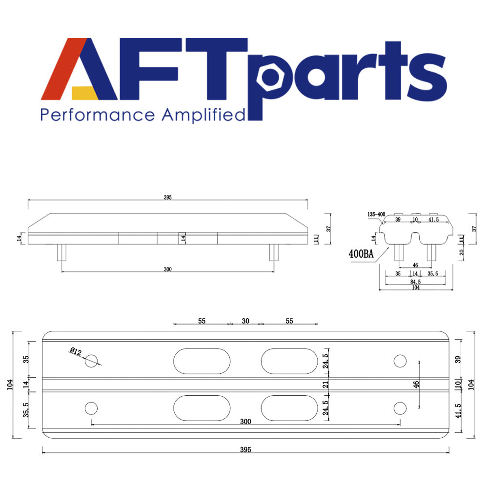 Rubber Pad ‖ 400MM Rubber Pad With Nuts Part Number DHR135X400B