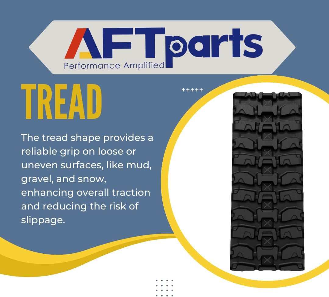 AFTParts Rubber Tracks 320x86Qx53 Tread X 320x86x53 for Mini Excavator Compatible with ASV Positrac Bobcat Caterpillar VT65 VT75 T72 T76 259B 259B3 259C 259D 259D-LRC