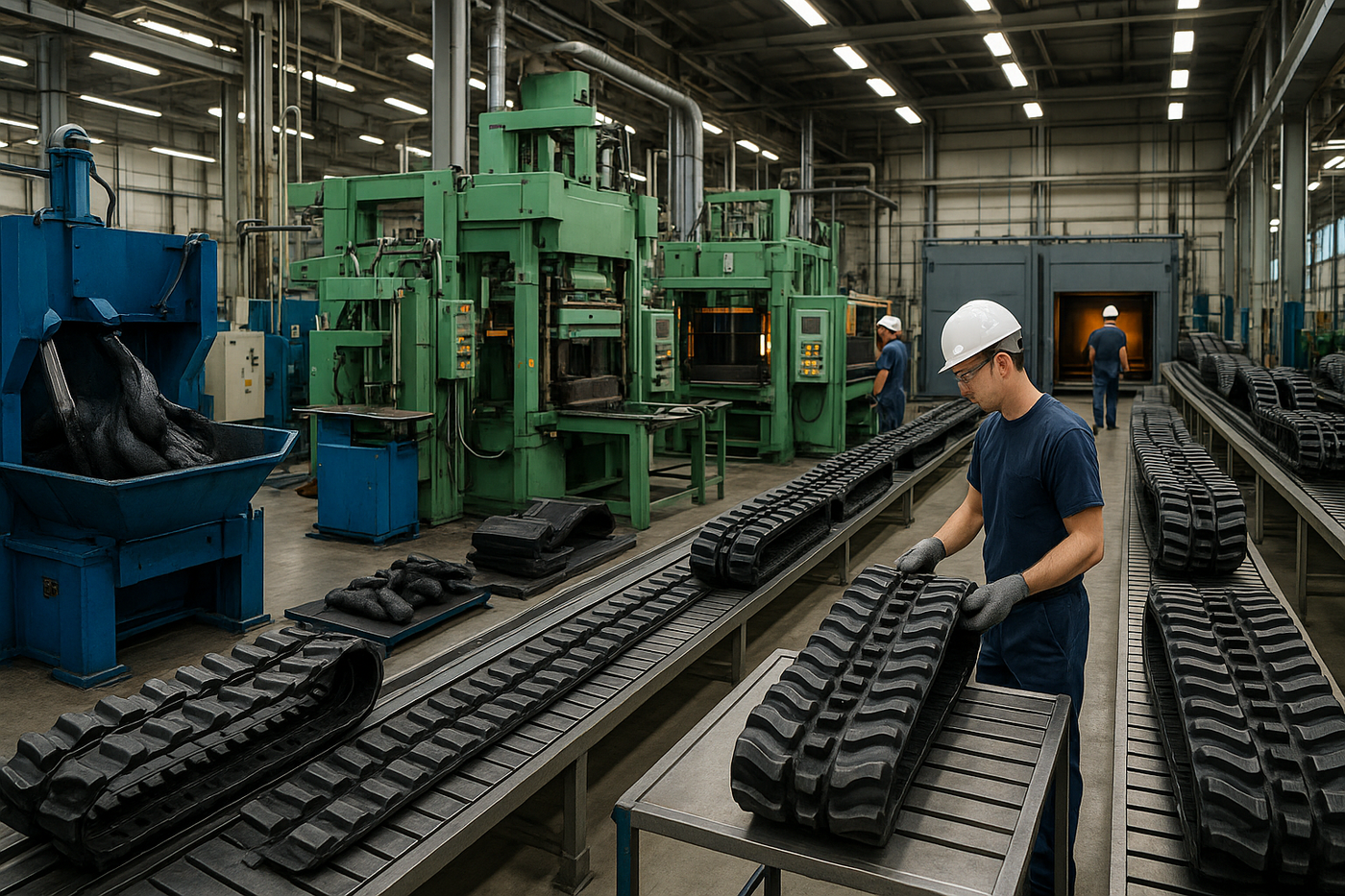 橡胶履带的生产工艺图片