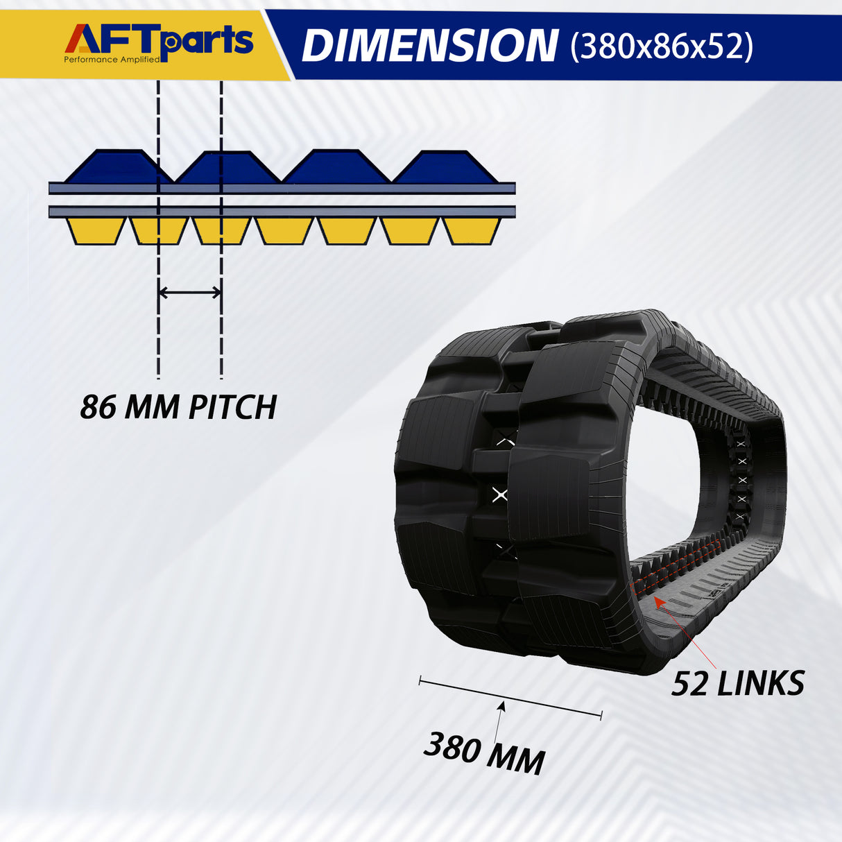 Kubota SVL75, SVL75-2, SVL75-2C ‖ Rubber Tracks ‖ 380x86Cx52