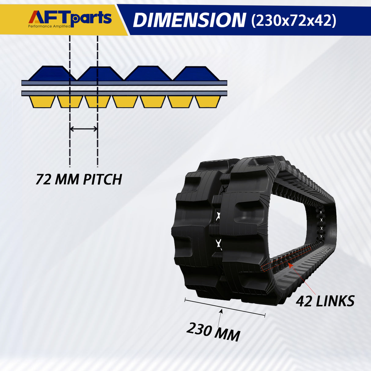 Kubota HG, KH012G, KH012HG, KH014 ‖ Rubber Tracks ‖ 230x72x42