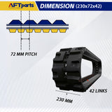 Kubota HG, KH012G, KH012HG, KH014 ‖ Rubber Tracks ‖ 230x72x42